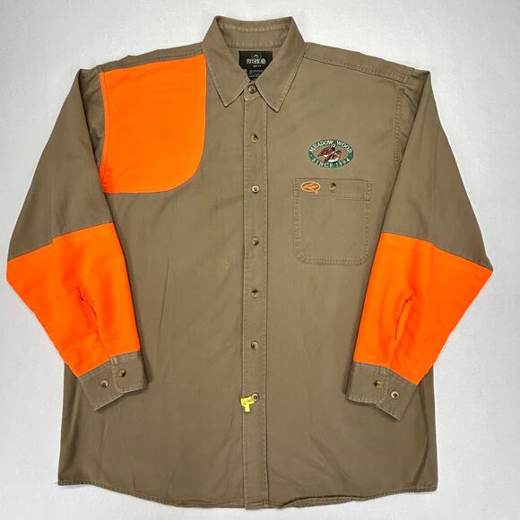 Redhead Shooting Hunting Mens L Button Shirt L/S Meadow Wood Farms Embroidered - Picture 1 of 16